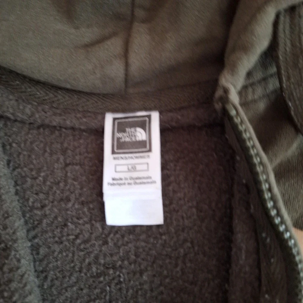 The North Face Full‎ Zip Hoodie Mens L Army Green Camo Graphic Logo Street Wear